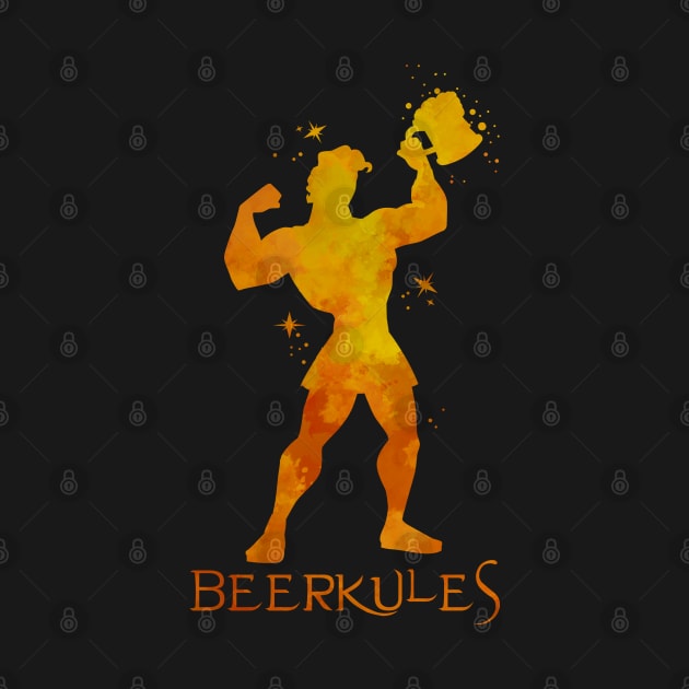 Beerkules - Craft Beer Enthusiast Wordplay Pun by Lucia