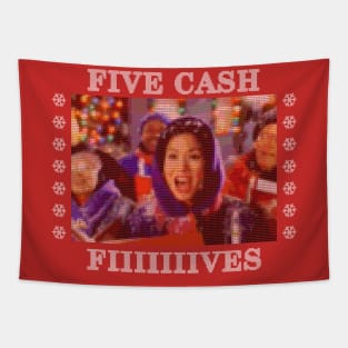 Five Cash Fives Tapestry