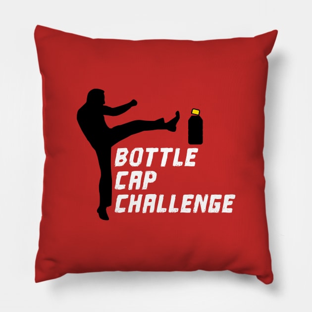 BOTTLE CAP CHALLENGE Pillow by Printnation