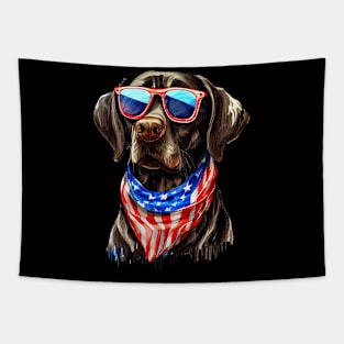 Independence Day Dog Tapestry