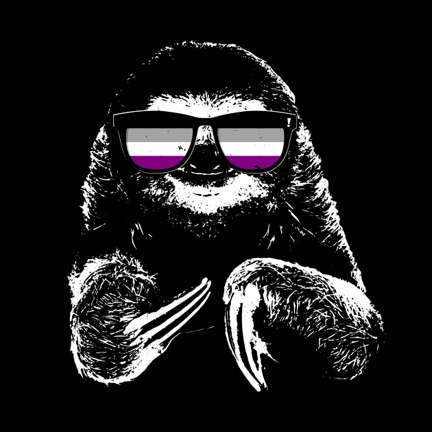 Pride Sloth Asexual Flag Sunglasses by wheedesign