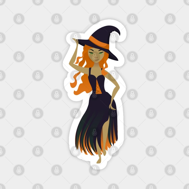 Cute Witch Magnet by CraftCloud