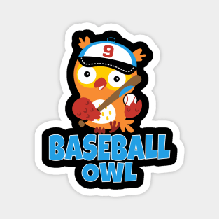 Cute baseball owl Magnet