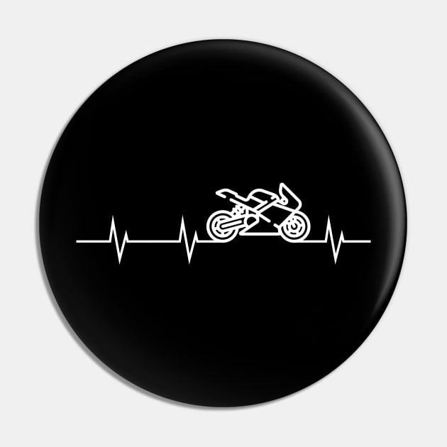 Motorcycle Heartbeat Pin by BankaiChu