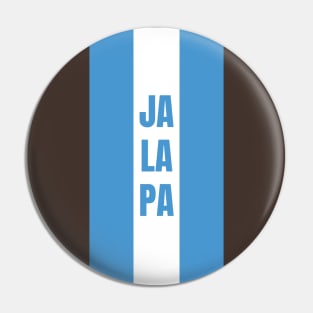 Jalapa City in Guatemala Flag Colors Vertical Pin