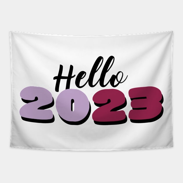 Hello 2023 Tapestry by Itsme Dyna