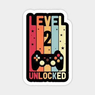 Level 2 Unlocked Gamer 2St Video Game Magnet