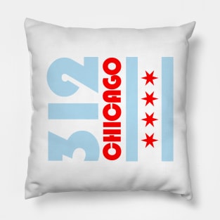 312 Chicago Flag Illinois Chi Town Pillow