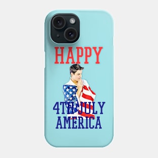 happy 4th  july america Phone Case