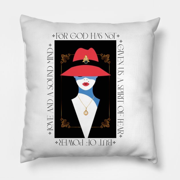 ART DECO LADY Pillow by fiftyfive17