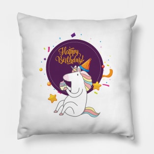 unicorn birthday Pillow