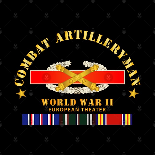 Combat Artilleryman Badge - World War II Vet w EU SVC by twix123844