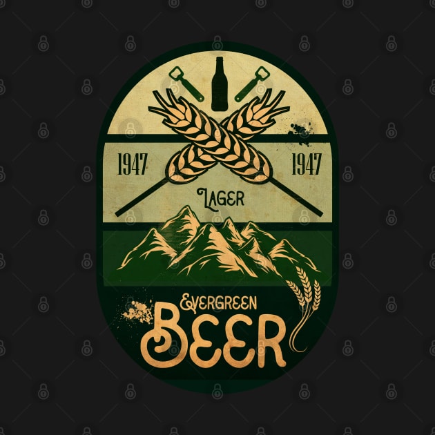 Evergreen Lager Beer by CTShirts