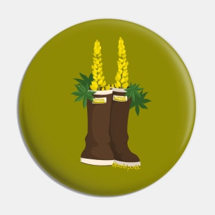 Lupine Rain Boots Pin