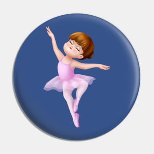 Cute Pink Tutu Ballerina Girl Dancer Pin