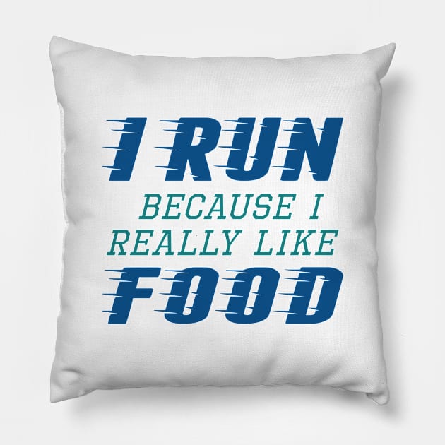 I Run Food Pillow by LuckyFoxDesigns