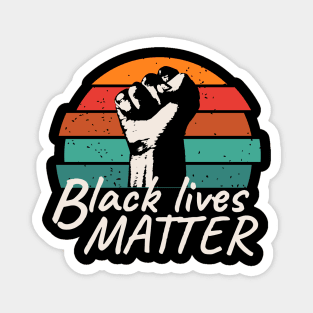 Black Lives Matter Retro Sunset Magnet