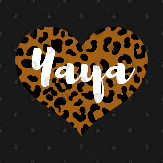 Cute Leopard Print Yaya Heart by Hello Sunshine