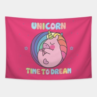 Time to Dream Unicron kids Grils teen fun cute Design Tapestry