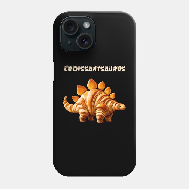 Dinosaur Croissant Bakery Lovers Men Women Kids Funny Cute Phone Case by AimArtStudio