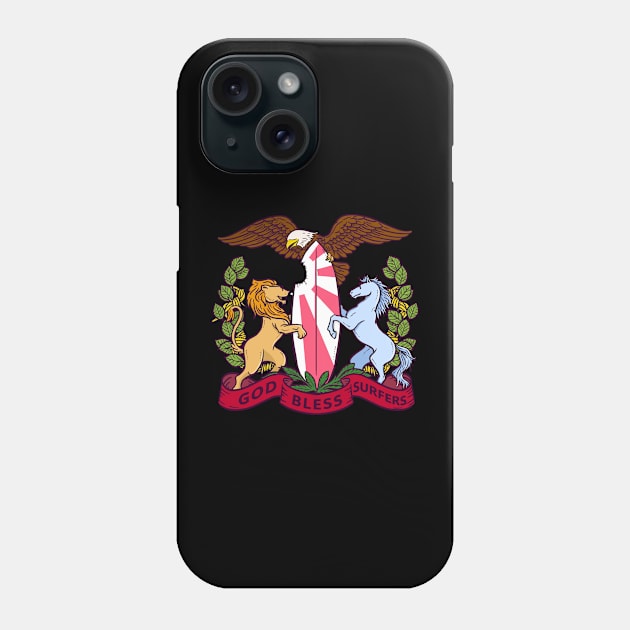 God Bless Surfers Phone Case by irsananwar