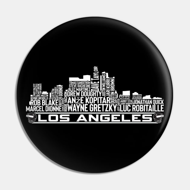 Los Angeles Hockey Team All Time Legends, Los Angeles City Skyline Pin by Legend Skyline