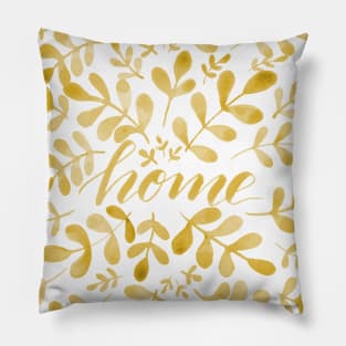 Watercolor home foliage - yellow Pillow