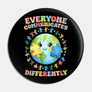 Communicate differently Autism Awareness Gift for Birthday, Mother's Day, Thanksgiving, Christmas Pin