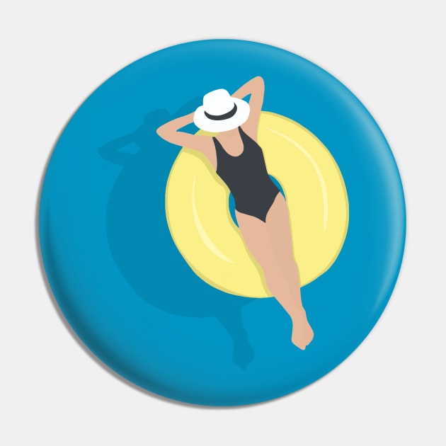 Lady in the pool Pin by valentinahramov