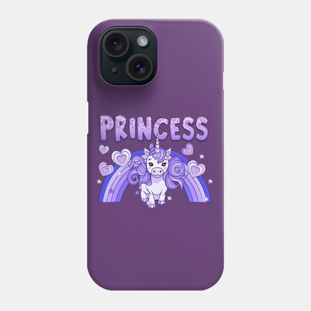 Unicorn Princess Phone Case by KayBee Gift Shop