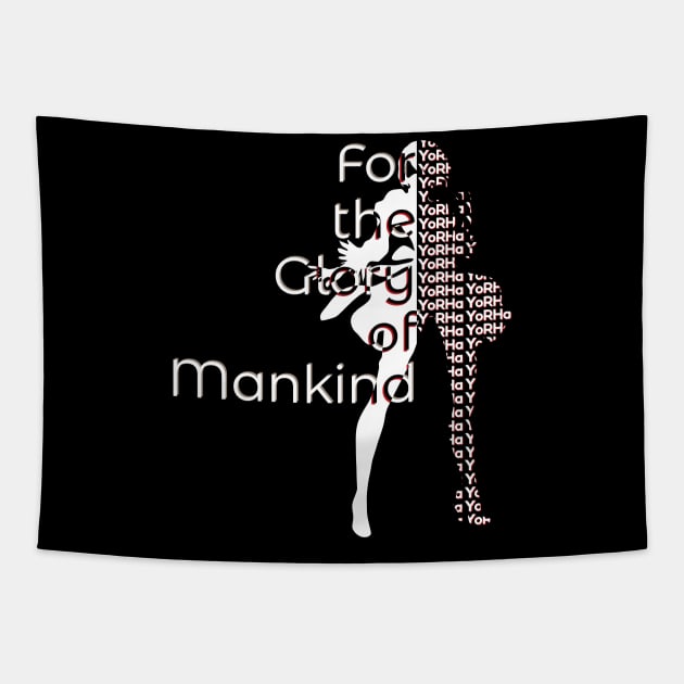 Nier Automata 'For the Glory of Mankind' Tapestry by GysahlGreens