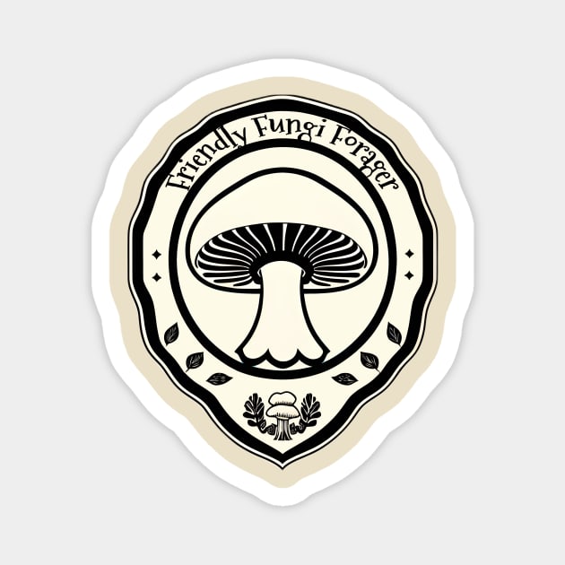 Friendly Fungi Forager Magnet by Jaymz Weiss Designz