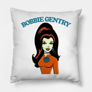 Bobbie Gentry / Retro Style Fan Design Pillow