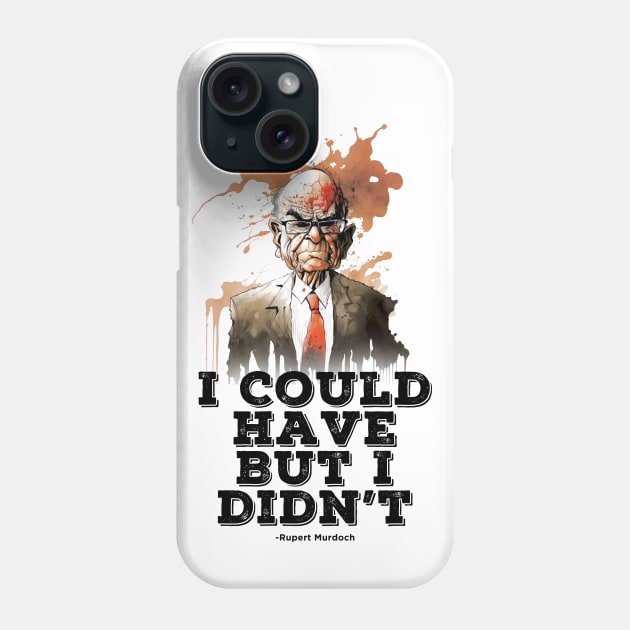 Rupert Murdoch Fake News No. 1 Phone Case by Puff Sumo