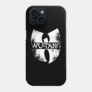 Distressed Wu Tang Logo Black white colors Phone Case