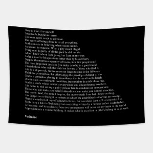 Voltaire Quotes Tapestry