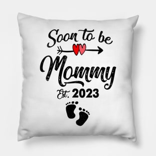 Soon To Be Mommy Est 2023 Floral Pillow