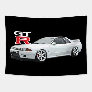 R32 GTR WHITE V SPEC II N1 326 CRYSTAL WHITE ON TES Tapestry