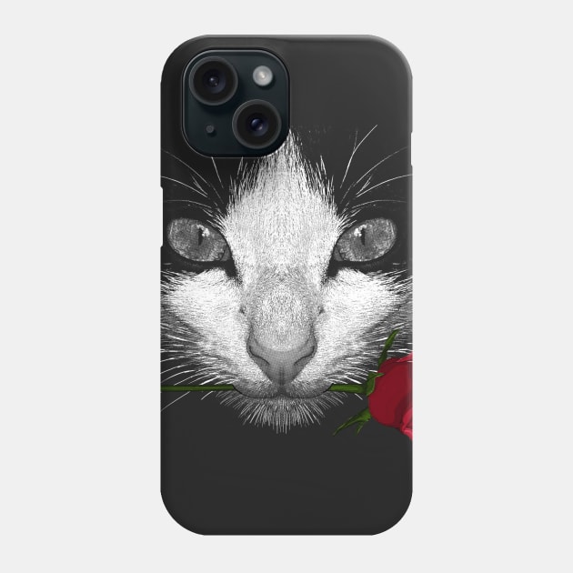 Black Cat Phone Case by Moncheng