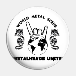 Blk Metalheads Unite Pin