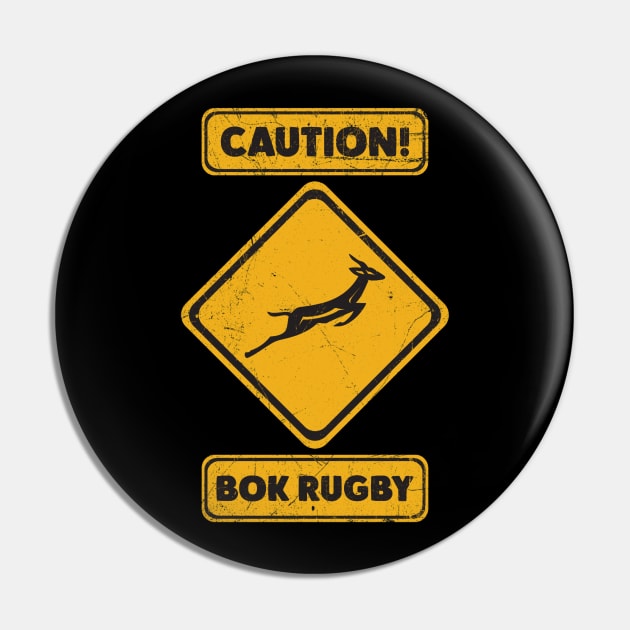 Caution - SpringBoks Crossing Pin by FnsShop