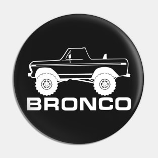 1978-1979 Bronco Side Topless White Print Pin