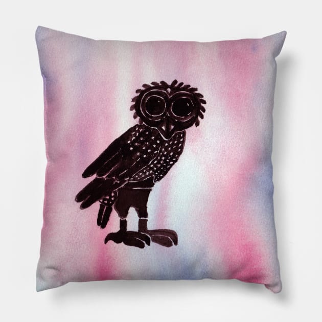 Athena's Owl Pillow by lindaursin