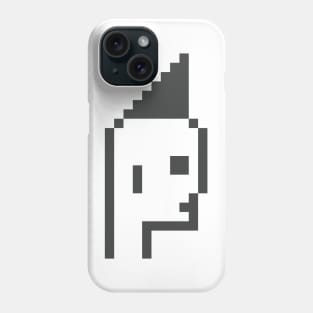 Pixel Art / Cool Mohawk - Black on White / ToolCtypto NFT Phone Case
