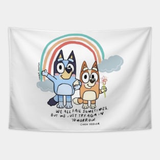 rainbow bluey Tapestry