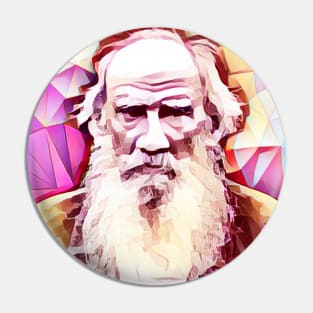 Leo Tolstoy Pink Portrait | Leo Tolstoy Artwork 13 Pin