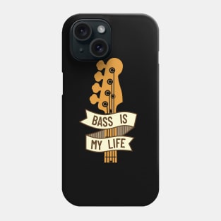 Bass is My Life Bass Guitar Headstock Phone Case