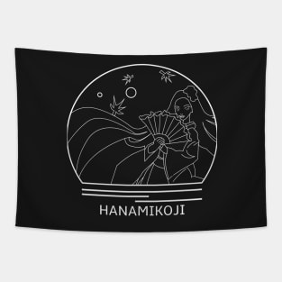 Hanamikoji Minimalist Line Drawing - Board Game Inspired Graphic - Tabletop Gaming  - BGG Tapestry