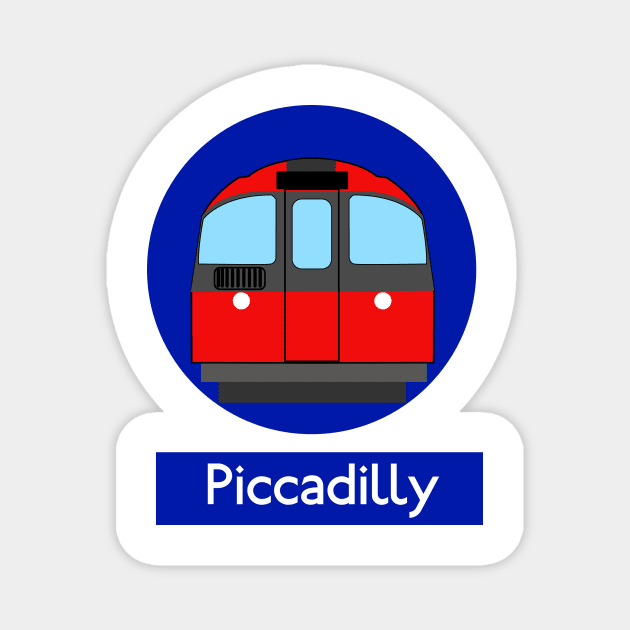 London Underground Subway Piccadilly Magnet by 2createstuff