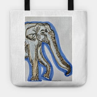 Elephant Blues Tote